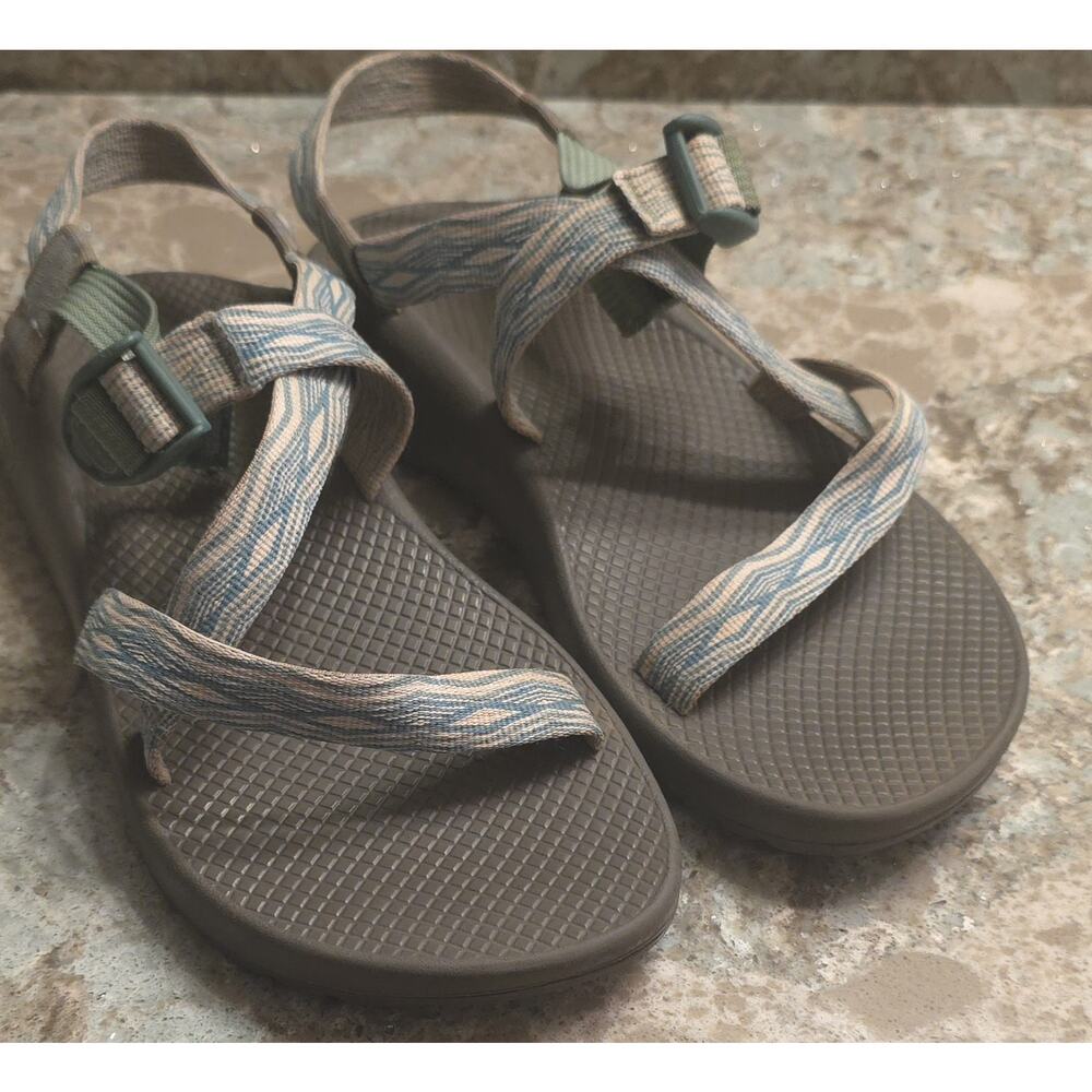 Chaco Z Cloud 2 Sandal Vintage Slate Teal Plaid Womens Size 10 Hiking Outdoors